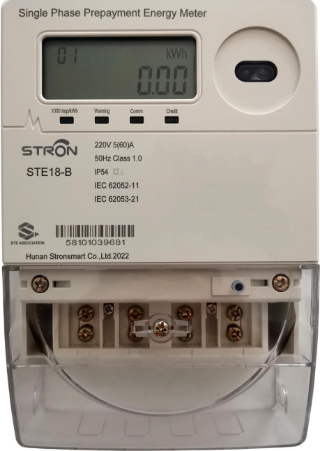 TOU Tariffs Prepaid Smart Single Phase Energy Meter 230V Keypad Type