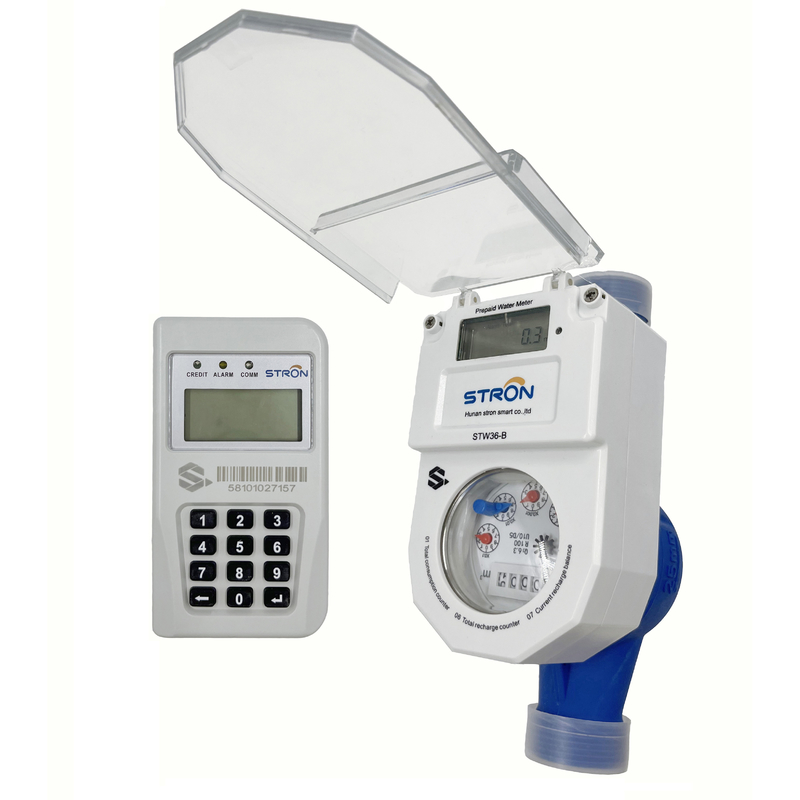 Factory direct R160 STS smart CIU remote control integrated brass shell IP68 protection water meter prepaid