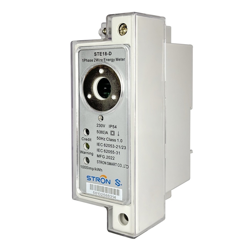 Prepaid Din-Rail Single Phase Electricity Meter+CIU For Counting The Electricity Consumption