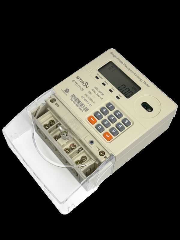 IP54 Intelligent Multi Tariff/Anti-tamper/Power-limit Prepaid Keypad Single Phase Electricity Meter With Vending Software