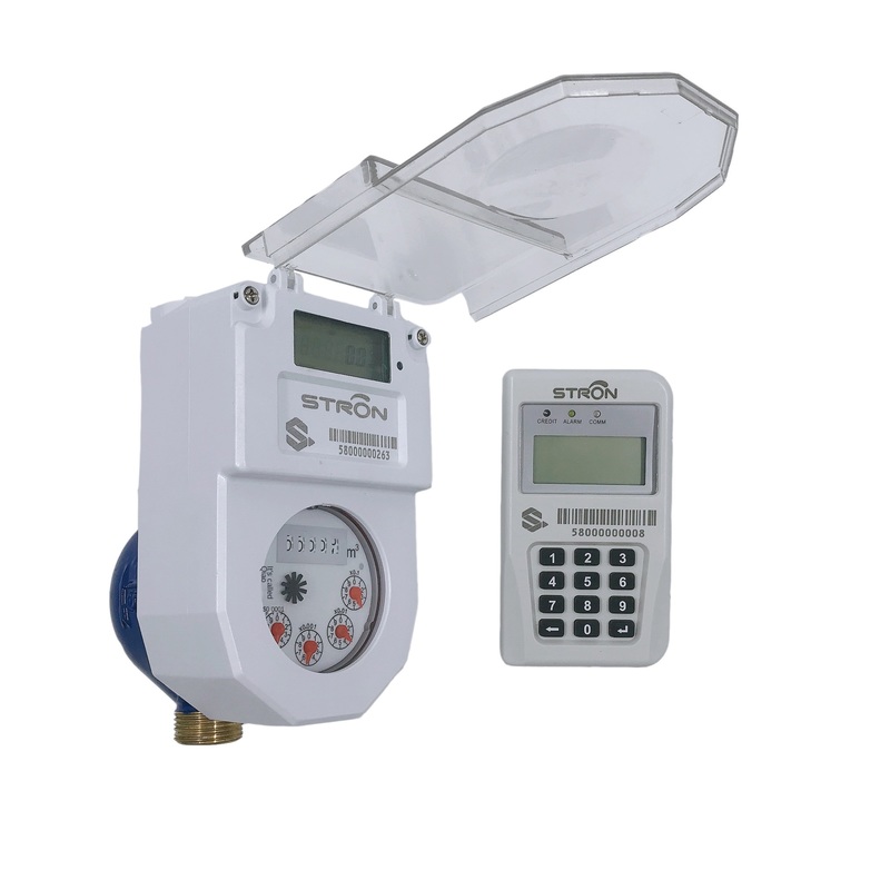 STS Integrated Keypad Split Smart Water Meter with 1km Measurement Range 84 Flow Rate and Free Vending Software
