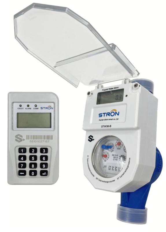 STS Approved Prepaid Water Meter - Anti-magnetic Attack, Remote Top-up, LCD Display & Easy Operation for Advanced Automatic Meter Reading System