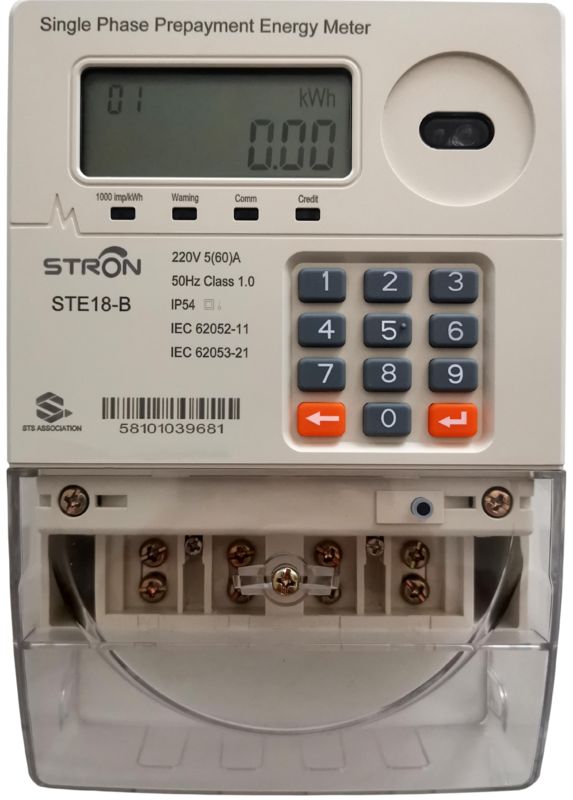 Prepayment Smart Prepaid Electricity Meter Single Phase with Stronpay Vending Software Providing Electricity Prepayment and Consumption Data