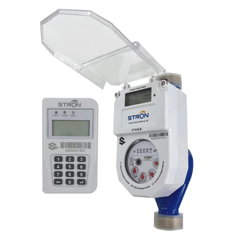 STS Certified Prepaid Water Meter STW36-A R100 Class B Multi-jet Prepaid Water Meter with Lora Communication CIU | 4-6 Year Battery, Tamper-Proof & StronPay System Compatible