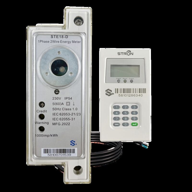 DIN Rail Single-phase Prepaid Meter Smart Prepaid Electricity Meter Nominal Frequency 50-60HZ Featuring Prepayment for Energy Usage Monitoring