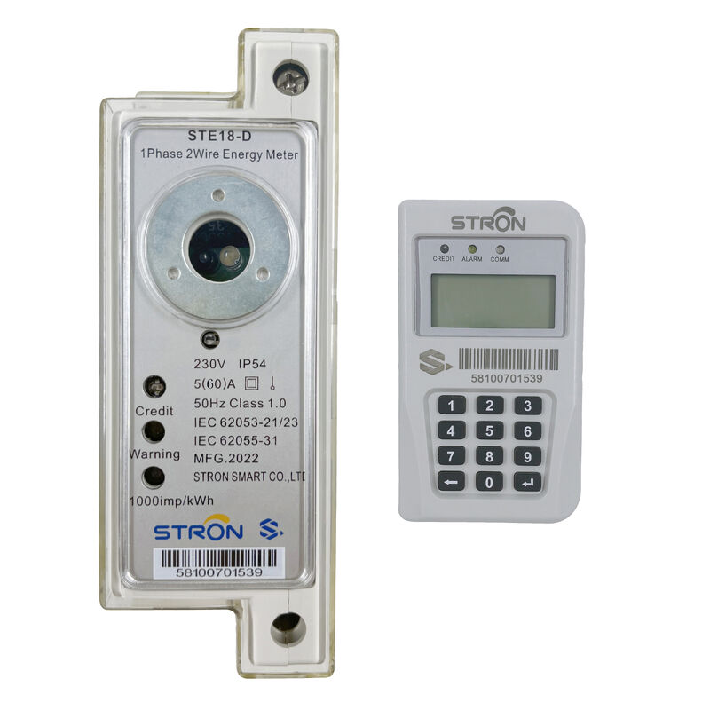 DIN Rail Single-phase Prepaid Meter Smart Prepaid Electricity Meter Nominal Frequency 50-60HZ Featuring Prepayment for Energy Usage Monitoring