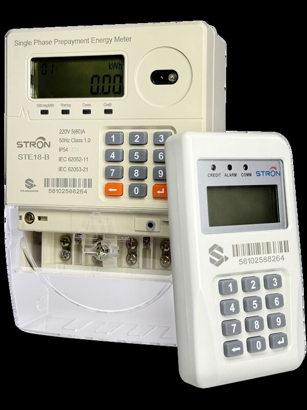 Single Phase Split-type Prepaid Electricity Meter Smart Prepaid Electricity Meter Providing Accuracy Class Class 1 and Input Way Keypad for Energy Usage Data