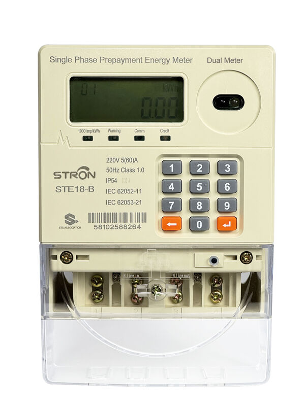 STS Prepaid Smart Electricity Meter Single Phase Dual Source with RF Communication for Grid and Generator