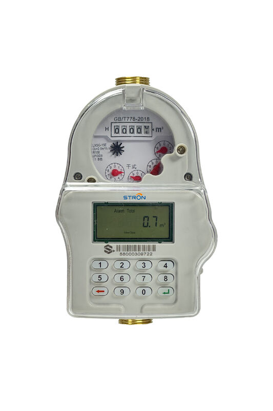 RF Communication Module Enabled Prepaid Water Meter Large battery capacity Featuring Plastic Electroic Part Case and Operating Temperature Range