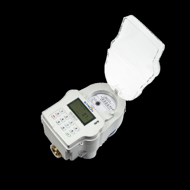 RF Communication Module Enabled Prepaid Water Meter Large battery capacity Featuring Plastic Electroic Part Case and Operating Temperature Range