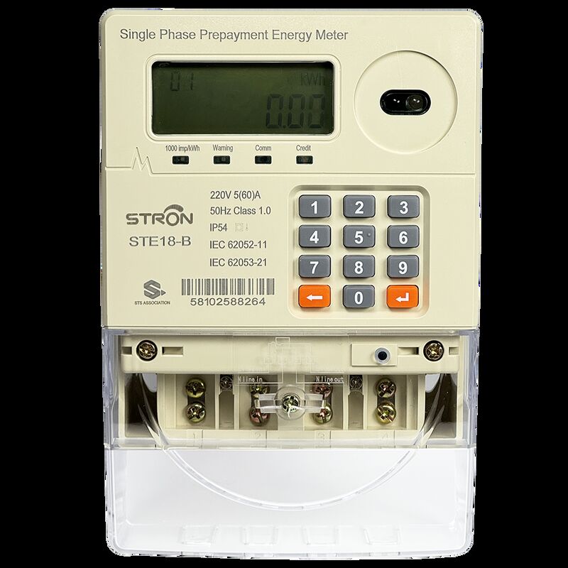 Smart Prepaid Electricity Meter with automatic relay cut off when credit reaches zero ensuring secure and prepaid electricity service