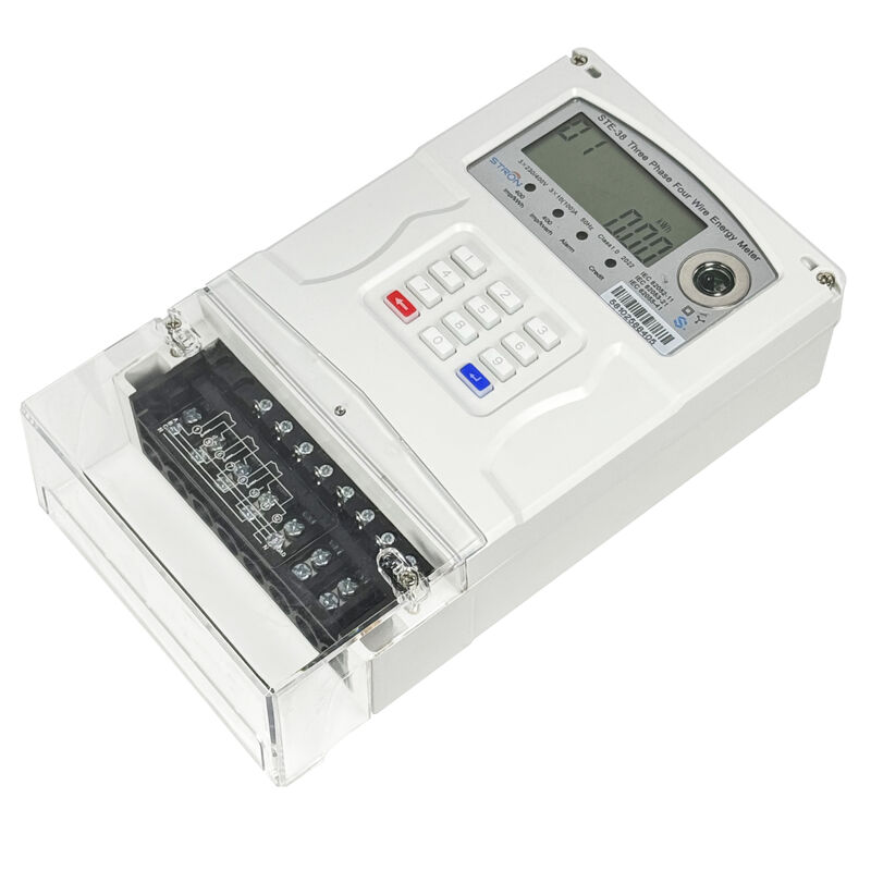 STE38-A LCD Display Type Smart Prepaid Electricity Meter Including Class 1.0 Measurement Accuracy and Supported Remote Disconnection for Power Usage