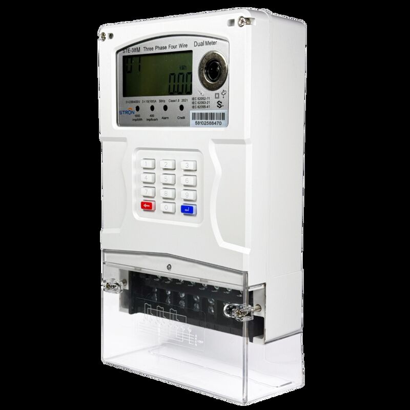 STE38-A LCD Display Type Smart Prepaid Electricity Meter Including Class 1.0 Measurement Accuracy and Supported Remote Disconnection for Power Usage