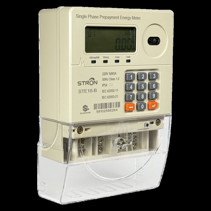Smart Prepaid Electricity Meter Single Phase STS with Customer Interface Unit and RF Remote Reading for Energy Monitoring