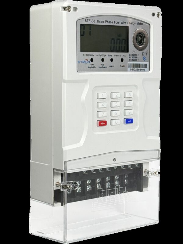 Smart Prepaid Electricity Meter featuring high precision metering chip and key components from international brands for operation