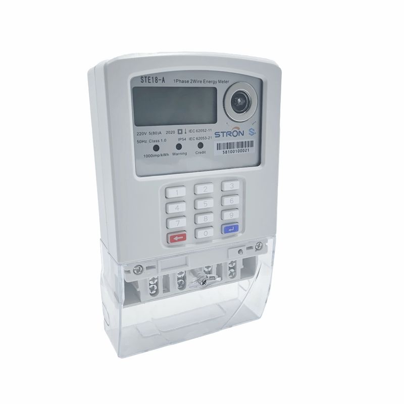 Smart Keypad Prepaid Single Phase Electricity Meter with AMI System and independent vending platform