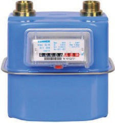 Two Pipe 0.8L Compact Gas Flow Meter , 1.6m3/H Diaphragm Gas Meter