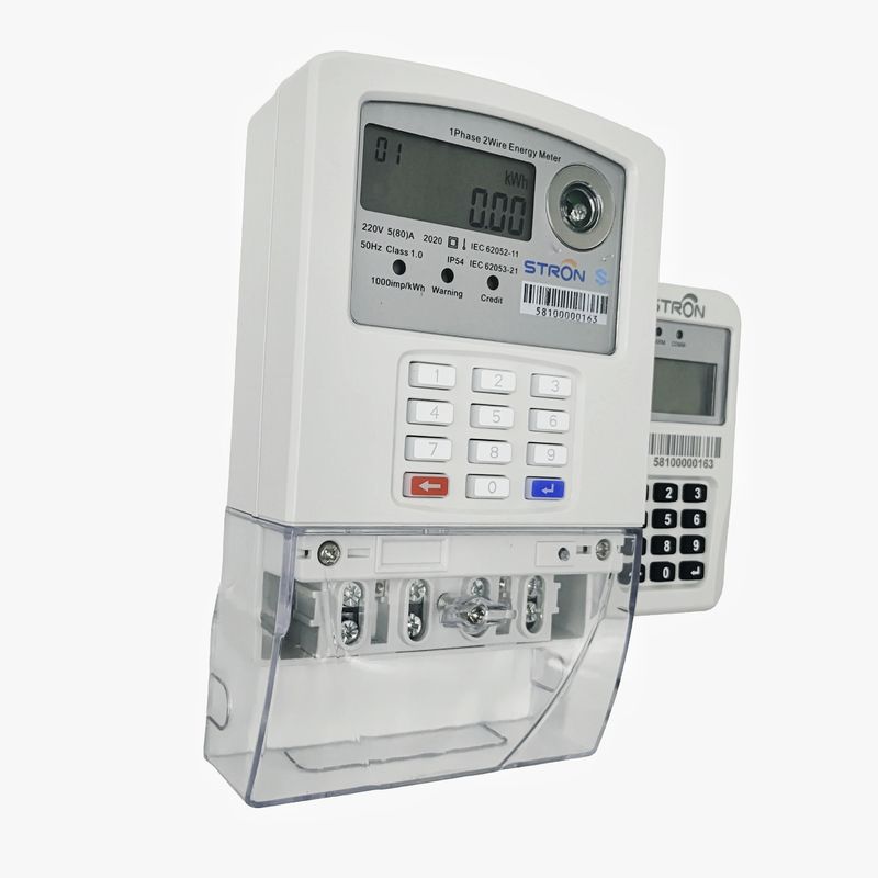 Split type Keypad Single Phase Prepaid electricity meter with CIU