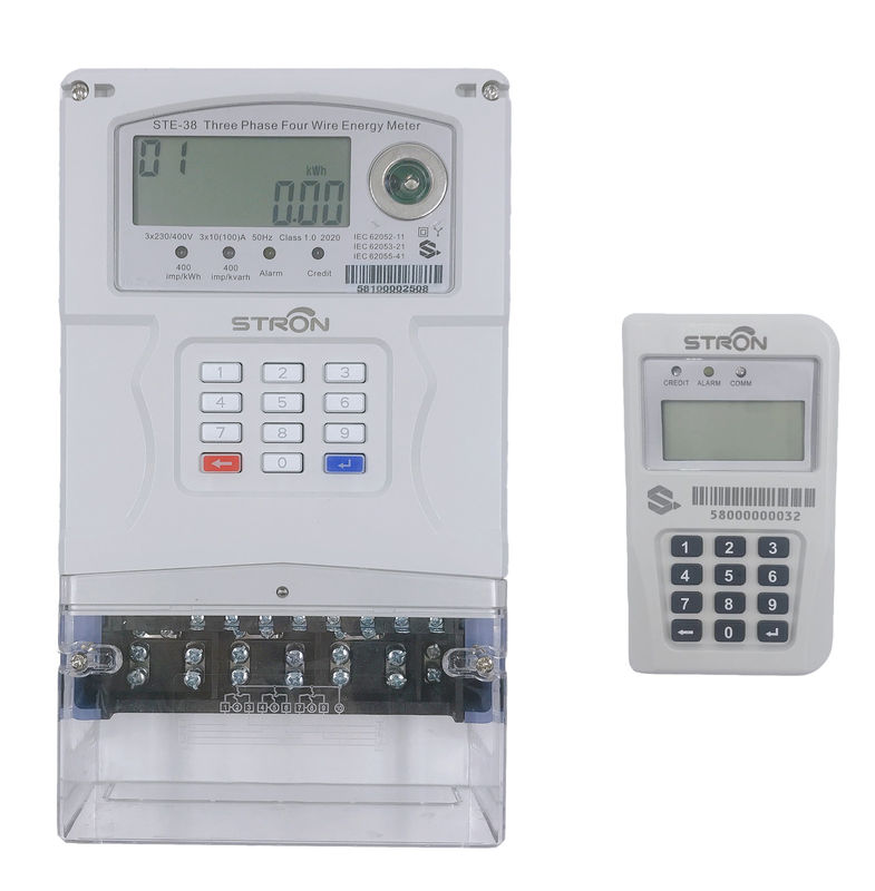Three Phase STS Standard Split Keypad Type Smart Remotely Controlled Electric Meter Pay By Mobile Phone