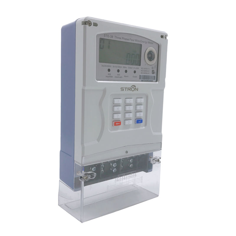 Residential Smart Split Keypad LORA-RF Three Phase Electric Meter Controlled Remotely via AMI System