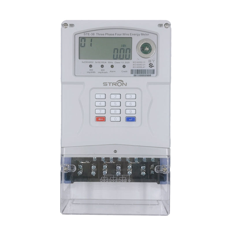 Remotely Controlled STS Standard Split Keypad Type Residential Smart Three Phase Electric Meter