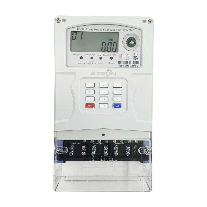 STS Token three-phase keypad-type prepaid electricity meter with remote control and recharge