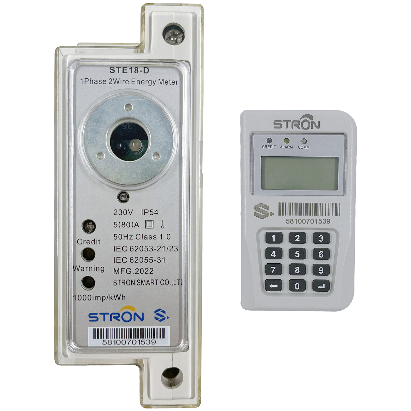 10 Years Data Storage Single Phase Smart Prepaid Electricity Meter for ...