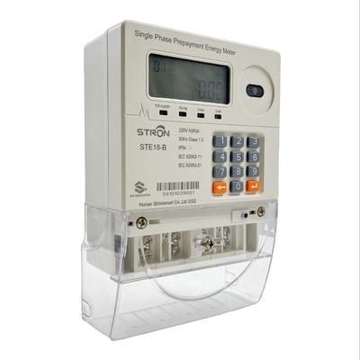 TOU Tariffs Prepaid Smart Single Phase Energy Meter 230V Keypad Type