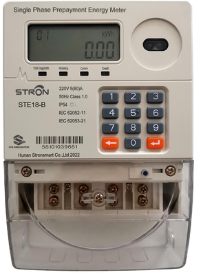 STS One Phase 60hz 8kV Smart Electricity Meter With CIU