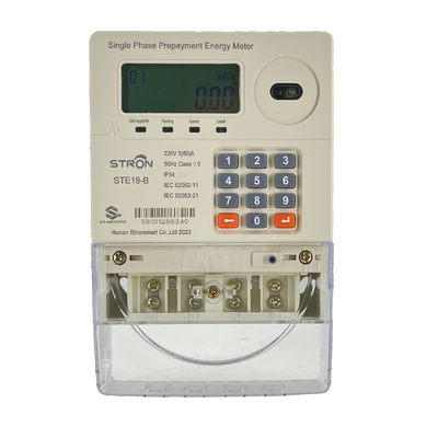 STE18 B Single-Phase Prepaid Electric Meter LCD Display Wireless KWH Meter with Keyboard Energy Management Made Easy with AMI Smart Meter and Stronpay Vending Software Step Tariff Yes Made Simple