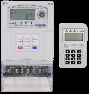 STE38-S STS three-phase keypad-type prepaid electricity meter