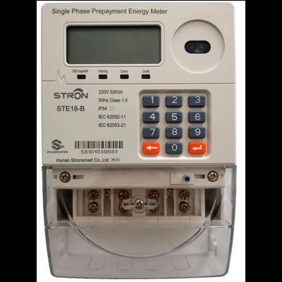 50-60HZ Frequency STS Single Phase Smart Prepaid Electricity Meter with Keypad Input Way and Performance