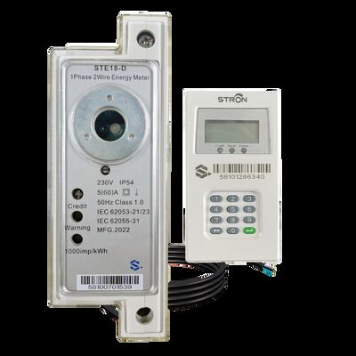 DIN Rail Single-phase Prepaid Meter Smart Prepaid Electricity Meter Nominal Frequency 50-60HZ Featuring Prepayment for Energy Usage Monitoring