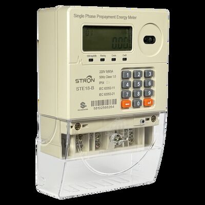 IP54 Intelligent Multi Tariff/Anti-tamper/Power-limit Prepaid Keypad Single Phase Electricity Meter With Vending Software