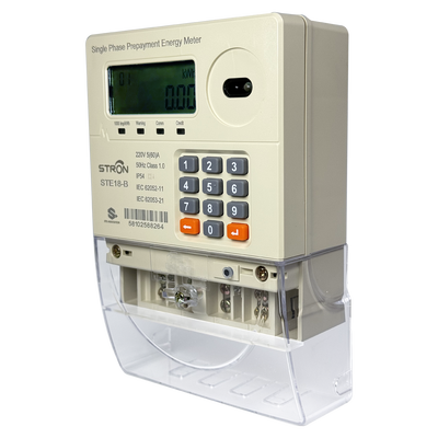 Smart Prepaid Electricity Meter supporting bidirectional metering STS token recharge and remote reading for electricity control