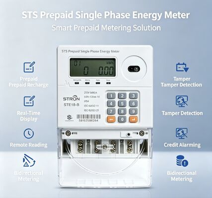 Smart Prepaid Electricity Meter suitable for residential with prepaid management capabilities