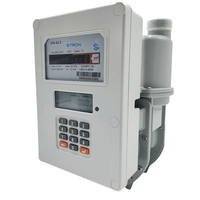 IP67 Anti Tamper Prepaid Gas Meter , 1.6m3/H Portable Gas Flow Meter