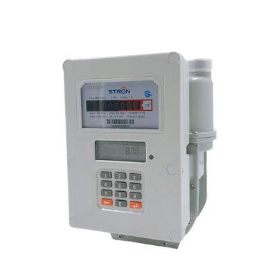Steel Prepaid Gas Meter , 1.6m3/H Smart Pay As You Go Meter