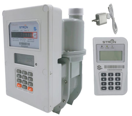 ISO14001 2L Prepaid Gas Meter With Automatic Valve Controlling